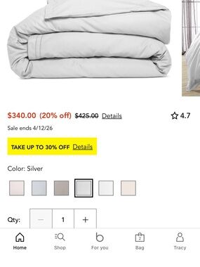 Hudson Park Collection 680 TC Sateen King Duvet Cover